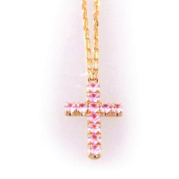 cartier other カルティエ クロスシンボル ピンクサファイア ネックレス 