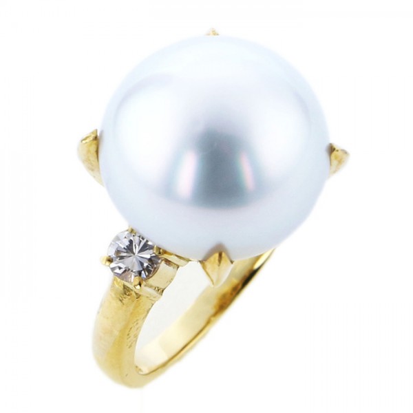 yukizakiselect pearl ユキザキセレクトジュエリー パール イエローゴールド ナンヨウパール リング 