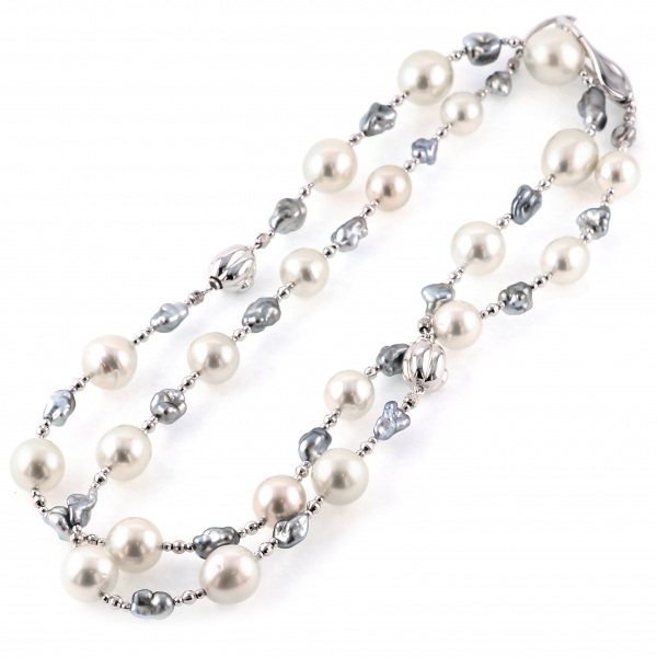 yukizakiselect pearl ユキザキセレクトジュエリー パール ホワイトゴールド シルバー パール ネックレス 
