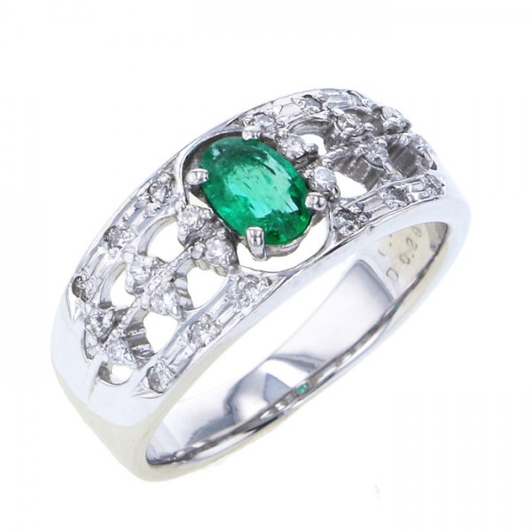 yukizakiselect ProperOther ユキザキセレクトジュエリー OTHER ホワイトゴールド エメラルド ダイヤモンド 