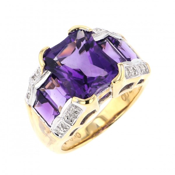 yukizakiselect ProperOther ユキザキセレクトジュエリー OTHER イエローゴールド アメシスト リング 