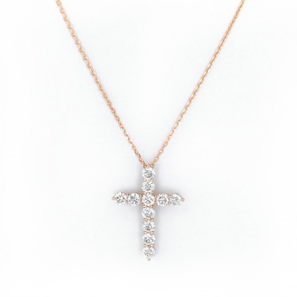 Yukizaki Select ProperOther Yukizaki Select Jewelry OTHER Pink gold diamond cross necklace 