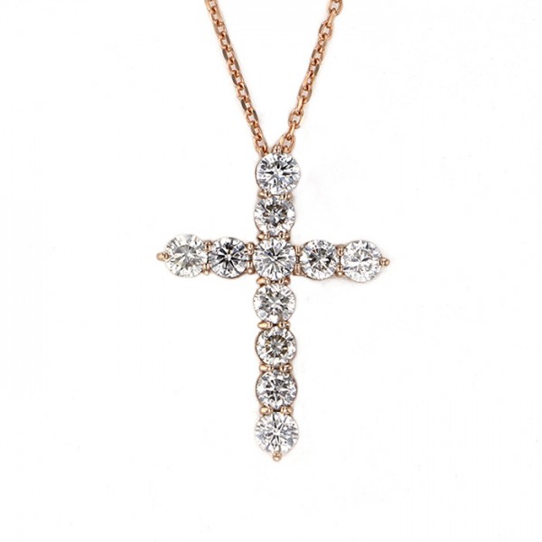 yukizakiselect ProperOther ユキザキセレクトジュエリー OTHER ピンクゴールド ダイヤモンド クロスネックレス 