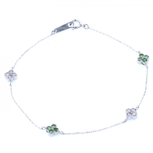 yukizakiselect ProperOther ユキザキセレクトジュエリー OTHER ホワイトゴールド グリーンガーネット ブレスレット 