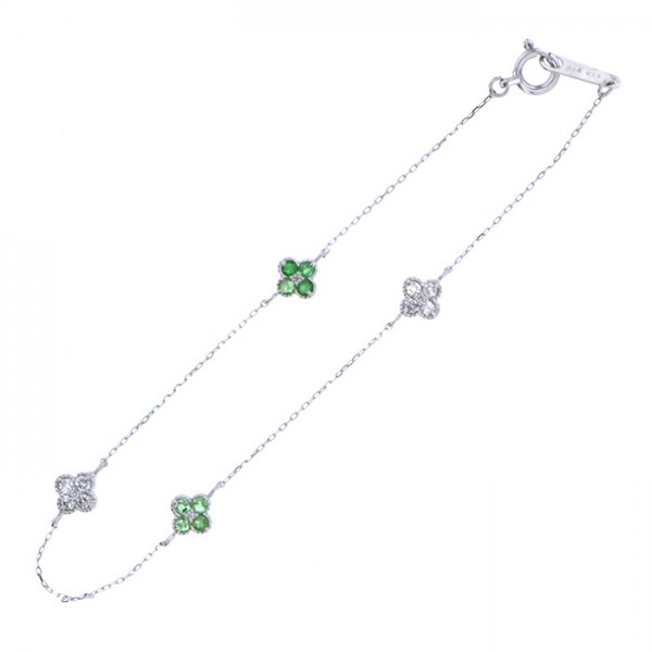 yukizakiselect ProperOther ユキザキセレクトジュエリー OTHER ホワイトゴールド グリーンガーネット ブレスレット 