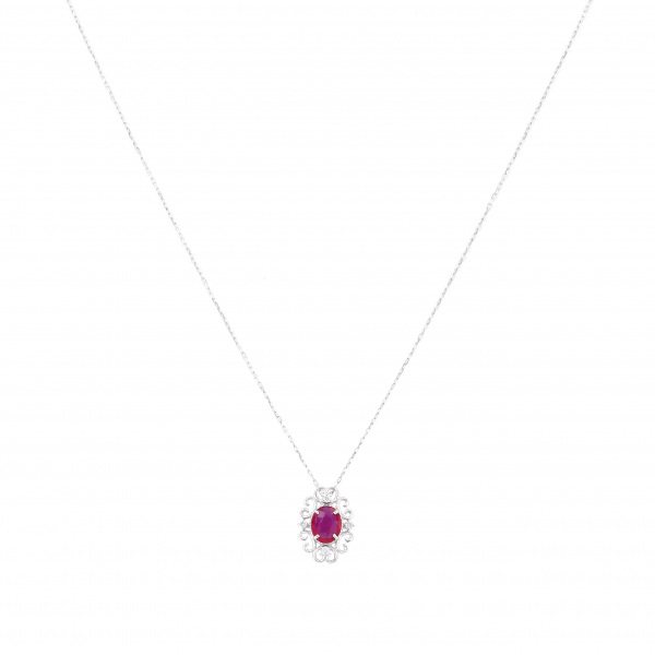 yukizakiselect ProperOther ユキザキセレクトジュエリー OTHER K18ホワイトゴールド ルビー ネックレス 