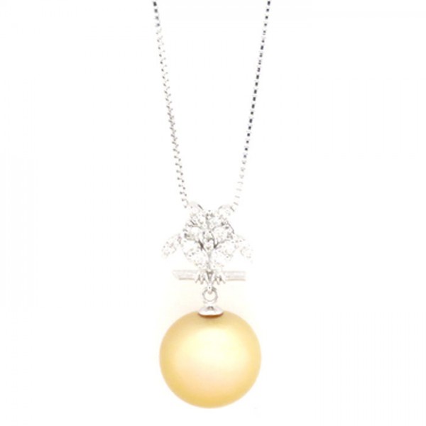 유키자키 진주 유키자키 셀렉트 주얼리 진주 자연 골드 펄 펜던트 목걸이 