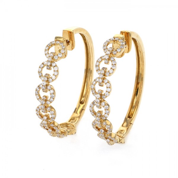 yukizakiselect 适当的其他 柚木﨑精选珠宝 其他 K18黄金 金钻 耳钉 