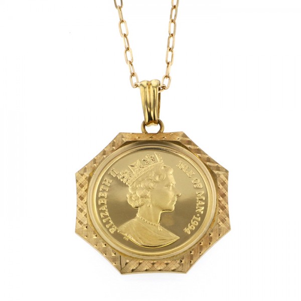 Yukizaki Select coins Yukizaki Select Jewelry coin Yellow Gold Coin necklace 