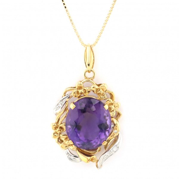 Yukizaki Select ProperOther Yukizaki Select Jewelry OTHER Yellow gold / platinum Amethyst necklace 