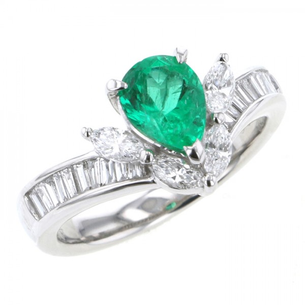 yukizakiselect ProperOther ユキザキセレクトジュエリー OTHER プラチナ エメラルド ダイヤモンドリング 