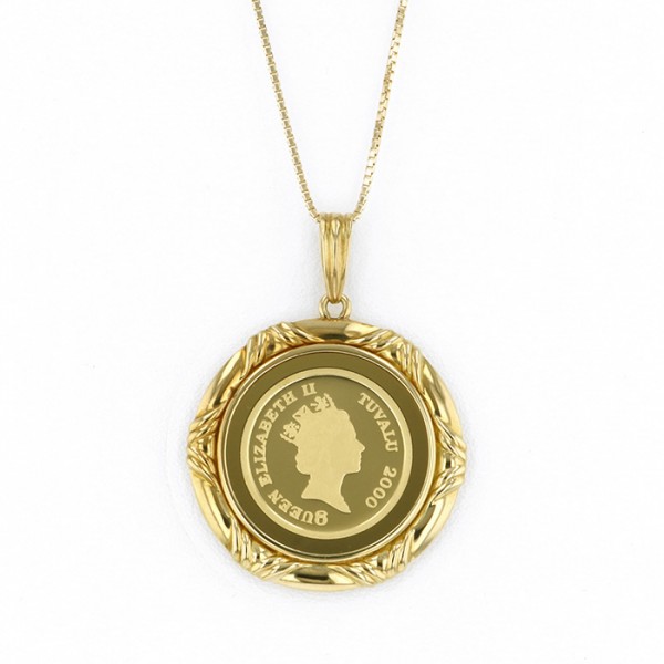 yukizakiselect 硬幣 柚木﨑精選珠寶 投幣 黃金 投幣 項鍊 