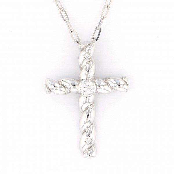 yukizakiselect ProperOther ユキザキセレクトジュエリー OTHER K18WG ダイヤモンド クロス ネックレス 