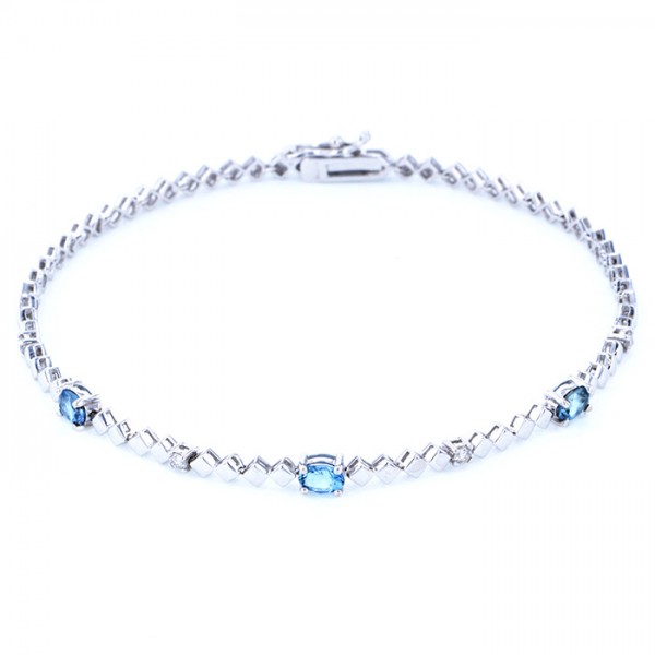 yukizakiselect ProperOther ユキザキセレクトジュエリー OTHER ホワイトゴールド アクアマリン ブレスレット 