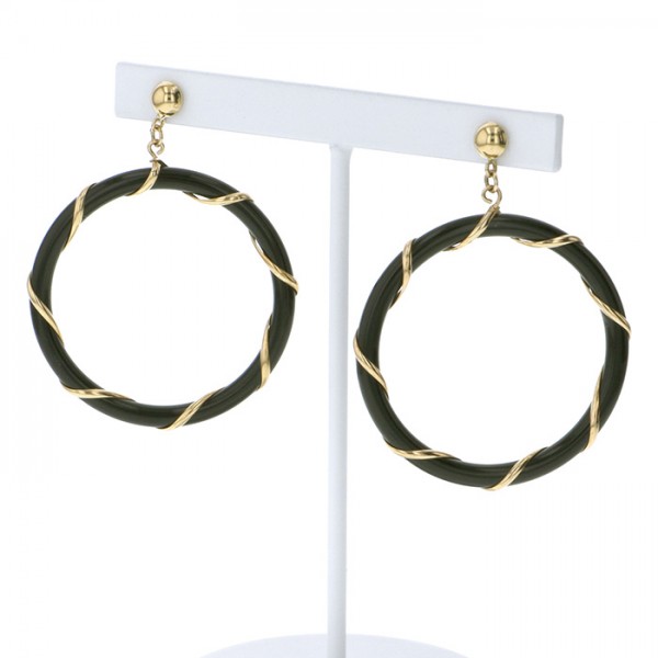 yukizakiselect ProperOther ユキザキセレクトジュエリー OTHER イエローゴールド オニキス ピアス 