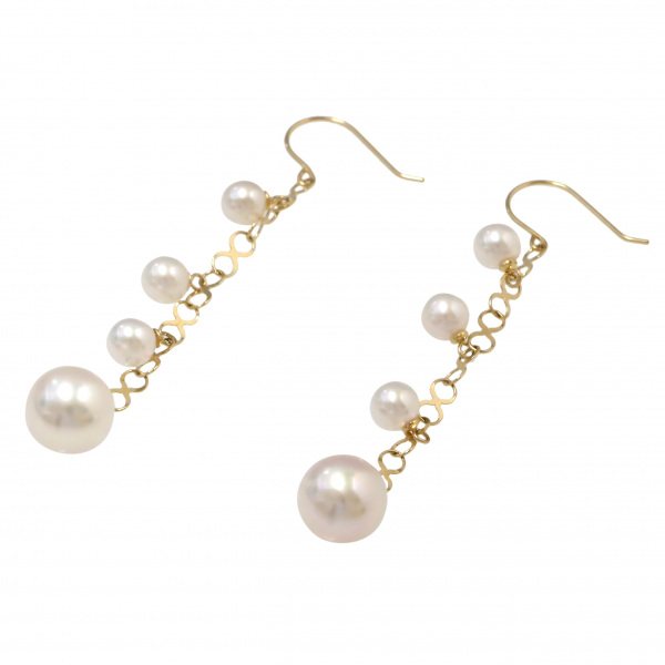 yukizakiselect pearl ユキザキセレクトジュエリー パール イエローゴールド アコヤパール ピアス 