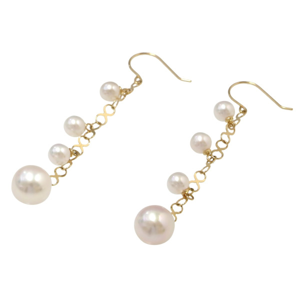 yukizakiselect pearl ユキザキセレクトジュエリー パール イエローゴールド アコヤパール ピアス 