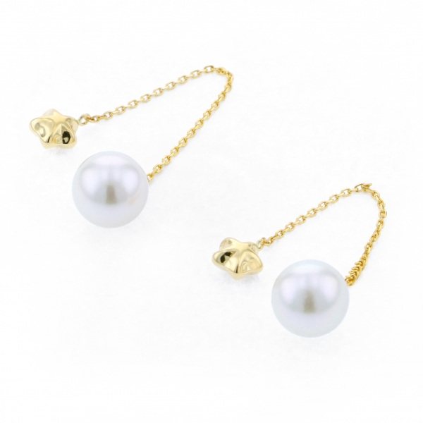 yukizakiselect pearl ユキザキセレクトジュエリー パール イエローゴールド アコヤパール ピアス 