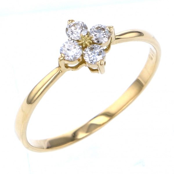 유키자키 ProperOther 유키자키 셀렉트 주얼리 OTHER 옐로우 골드 다이아몬드 꽃 