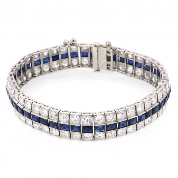 vancleefarpels other ヴァンクリーフ&アーペル プラチナ サファイア ブレスレット 