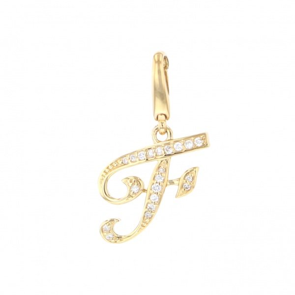 yukizaki alpha-PUTTS Snowy Alpha Petit Initial Charm [F] [Genuine] y.alpha.putite.32.6.f