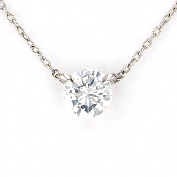 ゆきざき YUKIZAKI 一粒ダイヤモンド プラチナ ネックレス プラチナ アクアマリン ダイヤモンド ネックレス : ジェム