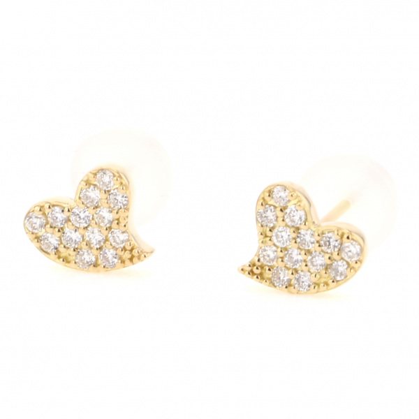 yukizakiselect ProperOther ユキザキセレクトジュエリー OTHER イエローゴールド ダイヤモンド ハート ピアス p10600b