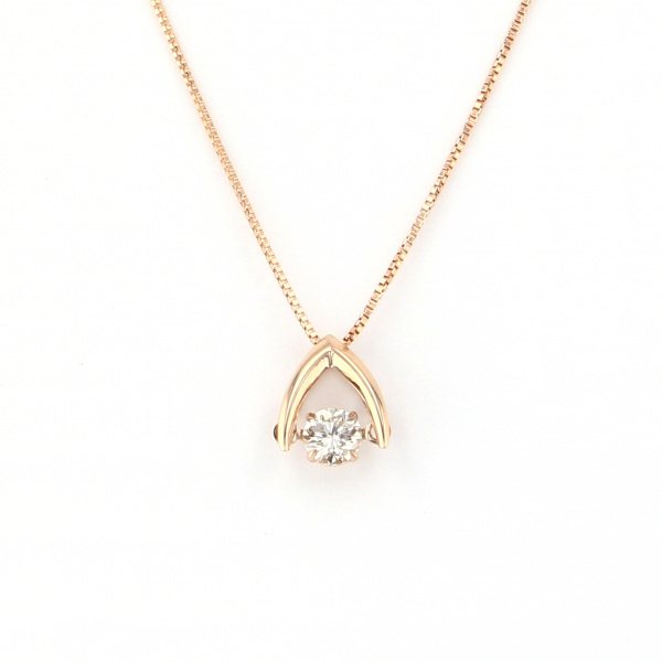Yukizaki Select  Yukizaki Select Jewelry  Pink gold diamond Dancing necklace 6etu4233420