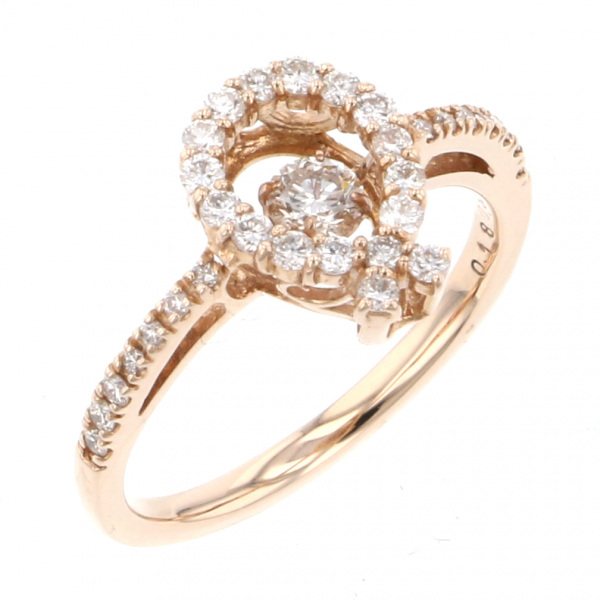 yukizakiselect ProperOther ユキザキセレクトジュエリー OTHER ピンクゴールド ダンシング ダイヤモンド リング 6ada4799280