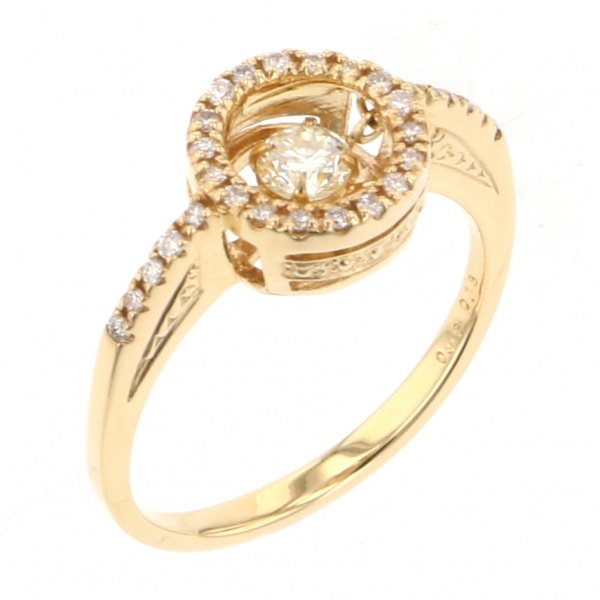 yukizakiselect ProperOther ユキザキセレクトジュエリー OTHER イエローゴールド ダンシング ダイヤモンド リング 6ada4799230