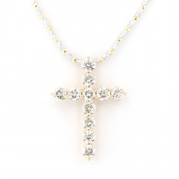 yukizakiselect crossstandard ユキザキセレクトジュエリー クロス イエローゴールド/ホワイトゴールド ダイヤモンド クロス ネックレス 