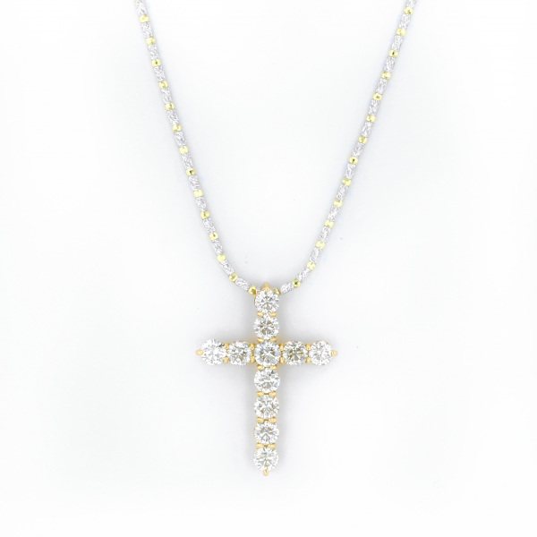 yukizakiselect crossstandard ユキザキセレクトジュエリー クロス イエローゴールド/ホワイトゴールド ダイヤモンド クロス ネックレス 