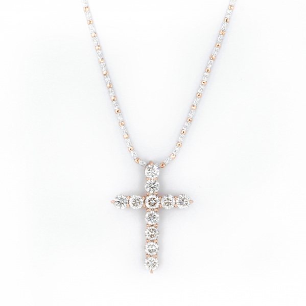yukizakiselect crossstandard ユキザキセレクトジュエリー クロス ピンクゴールド/ホワイトゴールド ダイヤモンド クロス ネックレス 