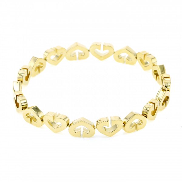 cartier other カルティエ イエローゴールド Cハート ブレスレット 