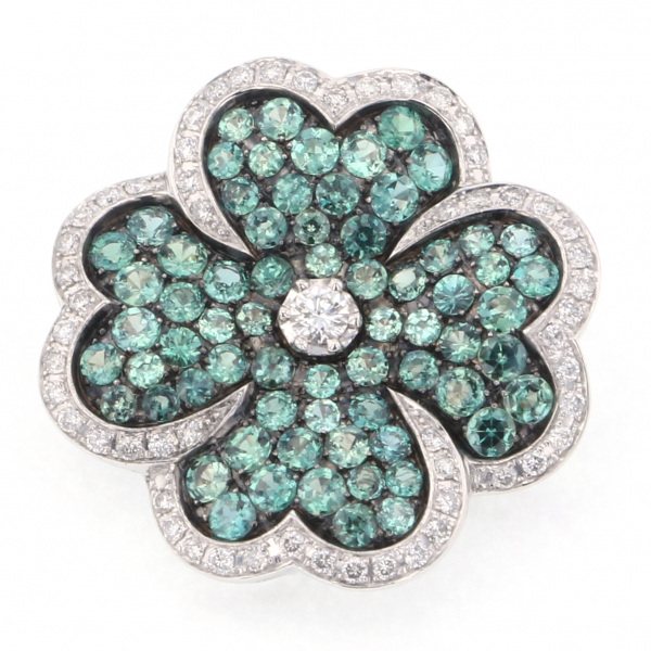 yukizakiselect ProperOther ユキザキセレクトジュエリー OTHER ホワイトゴールド アレキサンドライト クローバー ブローチ 