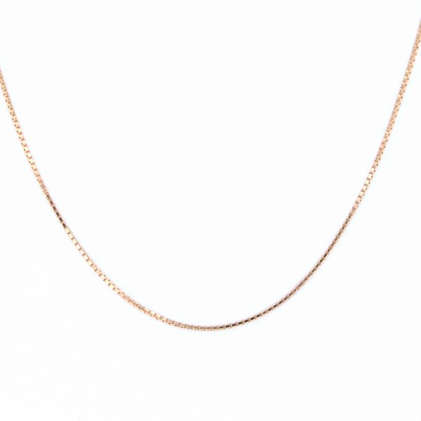 yukizakiselect 链条 柚木﨑精选珠宝 链条 玫瑰金 威尼斯项链 六个1.0 / 50厘米 