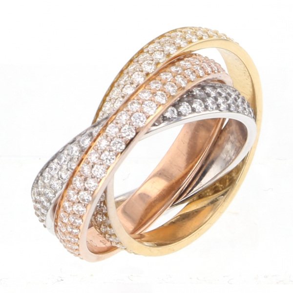 cartier trinity カルティエ トリニティ フルダイヤ 