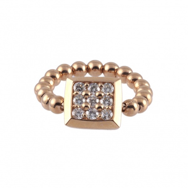 yukizakiselect 適當的其他 柚木﨑精選珠寶 其他 K18PG 金鑽 [R 一種尺寸適合所有人 伸縮規格 