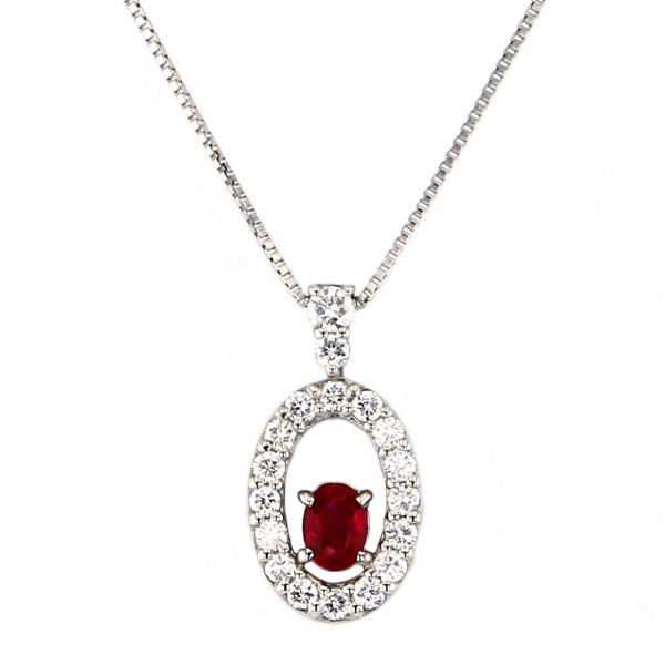 yukizakiselect ProperOther ユキザキセレクトジュエリー OTHER プラチナ ルビー ダイヤ ネックレス ノーヒート 