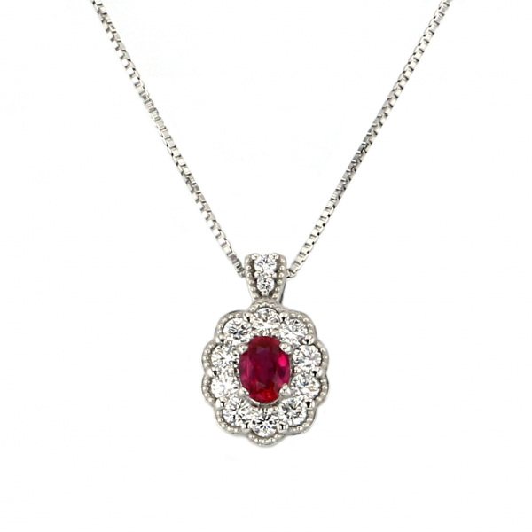 yukizakiselect ProperOther ユキザキセレクトジュエリー OTHER プラチナ ルビー ダイヤ ネックレス ノーヒート 