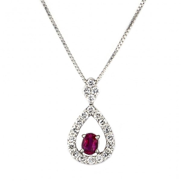 yukizakiselect ProperOther ユキザキセレクトジュエリー OTHER プラチナ ルビー ダイヤ ネックレス ノーヒート 