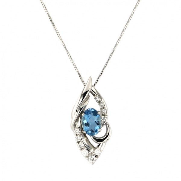 Yukizaki Select ProperOther Yukizaki Select Jewelry OTHER platinum Aquamarine Diamond necklace 