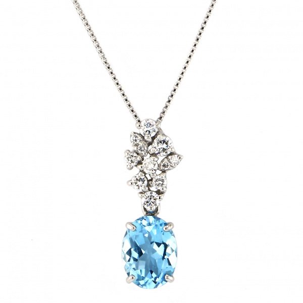 Yukizaki Select ProperOther Yukizaki Select Jewelry OTHER platinum Aquamarine Diamond necklace 