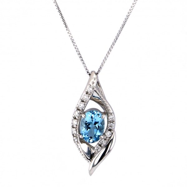 Yukizaki Select ProperOther Yukizaki Select Jewelry OTHER platinum Aquamarine Diamond necklace 