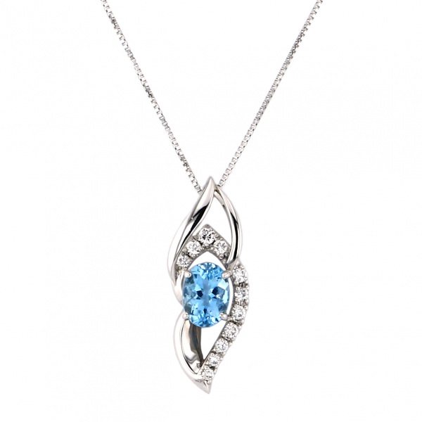 Yukizaki Select ProperOther Yukizaki Select Jewelry OTHER platinum Aquamarine Diamond necklace 