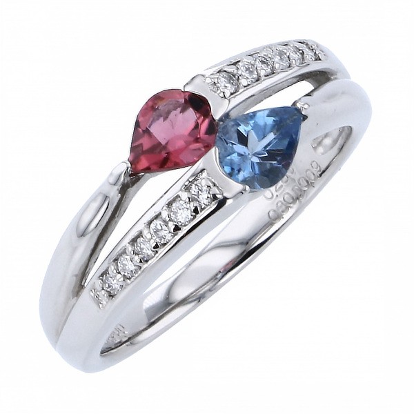 Yukizaki Select ProperOther Yukizaki Select Jewelry OTHER platinum Aquamarine Pink tourmaline ring 