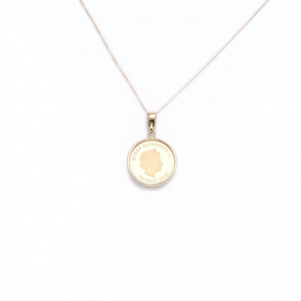 yukizakiselect 硬币 柚木﨑精选珠宝 投币 硬币项链 图瓦卢/马 