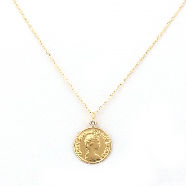 Yukizaki Select coins Yukizaki Select Jewelry coin K18YG Yellow Gold diamond necklace pda-1788-8y1