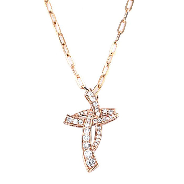 ★超美品★プラチナ　ダイヤクロスネックレス　　ゆきざき 新品 クロス (ユキザキセレクトジュエリー) 高級ジュエリーの
