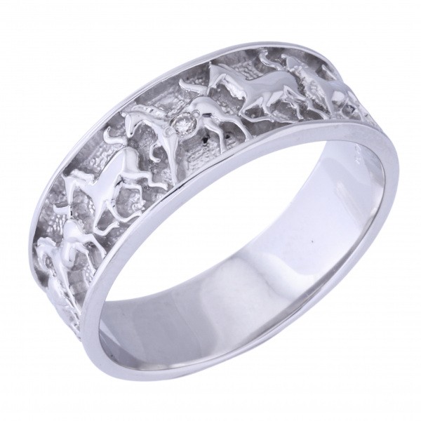 yukizakiselect 适当的其他 柚木﨑精选珠宝 其他 PT950 金钻 [R 马图案 马九轮驱动（成功）戒指 